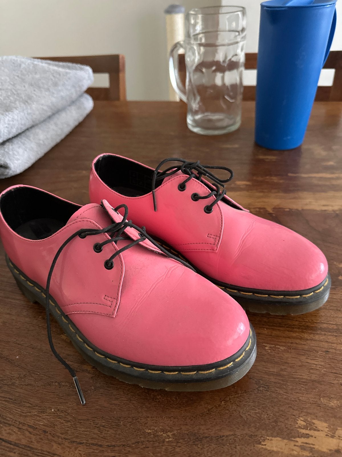 Dr. Martens 1461 Roze Lakleren Schoenen Maat 41, Ophalen of Verzenden, Gedragen, Roze, Schoenen met lage hakken