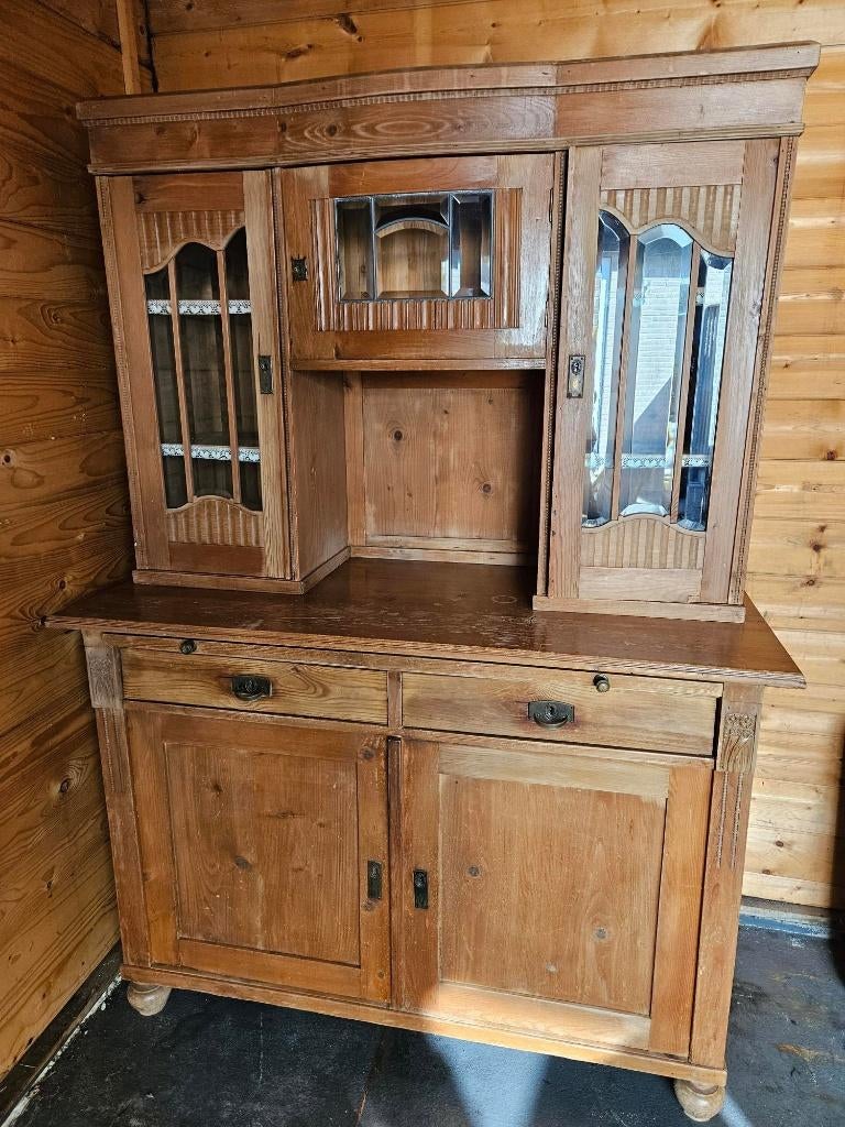 Grenen buffetkast +/- 120 jaar oud, Huis en Inrichting, Kasten | Buffetkasten, Ophalen, Met plank(en), Gebruikt, 50 tot 75 cm