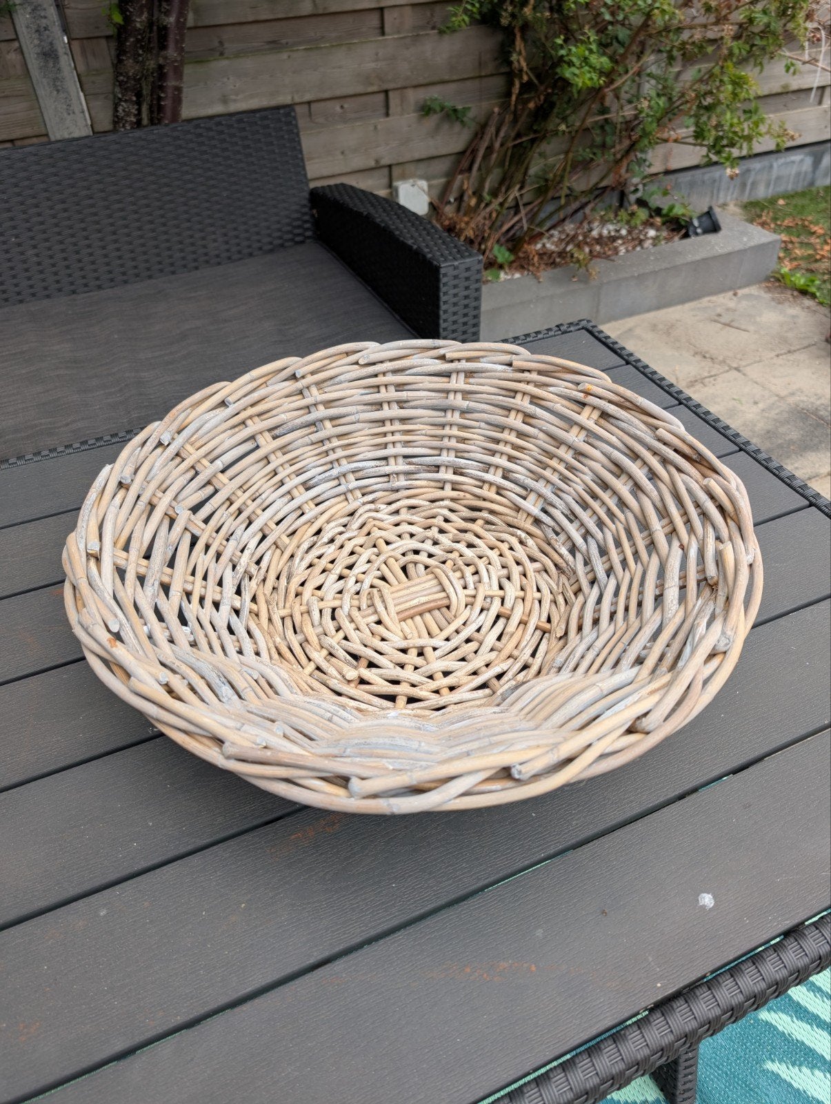 Mooie rieten mand voor newborn fotoshoot, Ophalen, Gevlochten, Mand, Rond