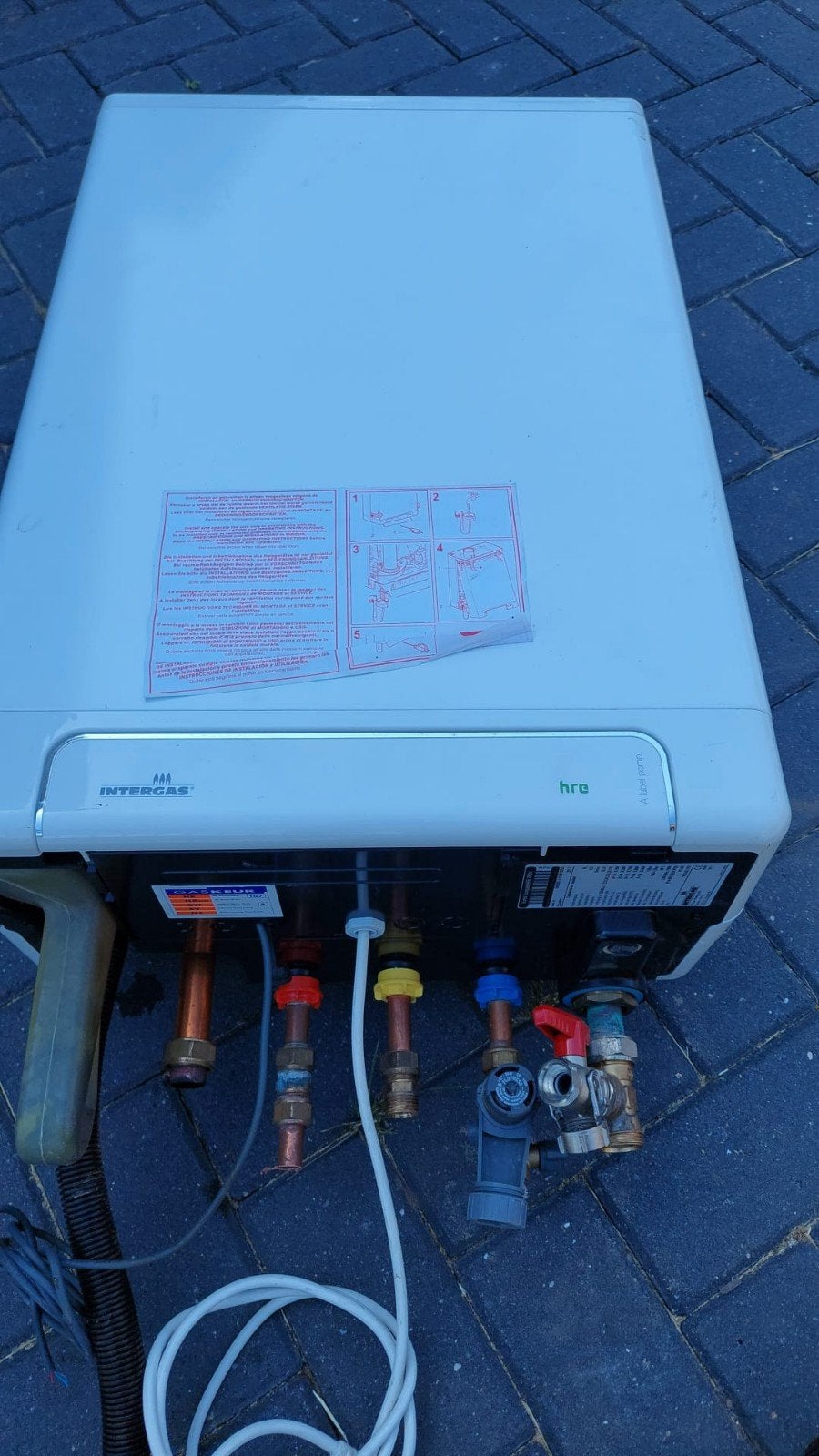 Intergas Kompakt HRE 28/24 CV-ketel, bouwjaar 2013, Ophalen, Gebruikt, Geiser, Minder dan 20 liter