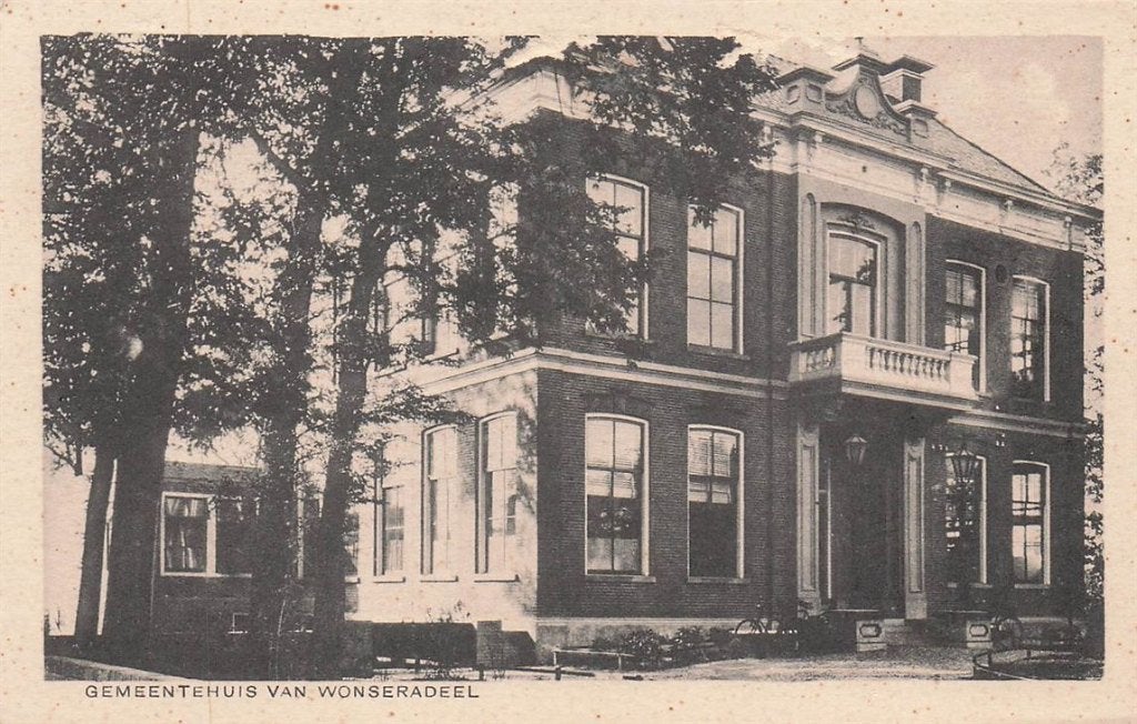 703-441-029 Witmarsum Gemeentehuis van Wonseradeel, Verzamelen, Ophalen of Verzenden, Voor 1920, Friesland
