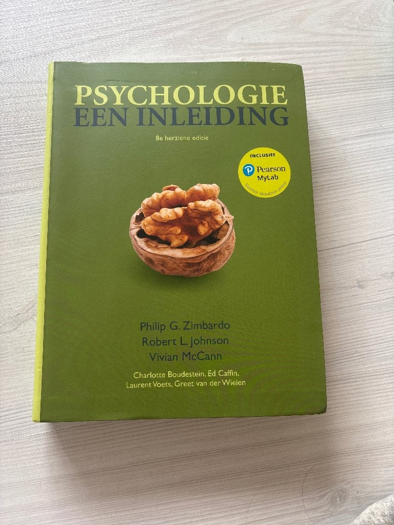 Psychologie een inleiding, Pearson, Zo goed als nieuw, Alpha, HBO