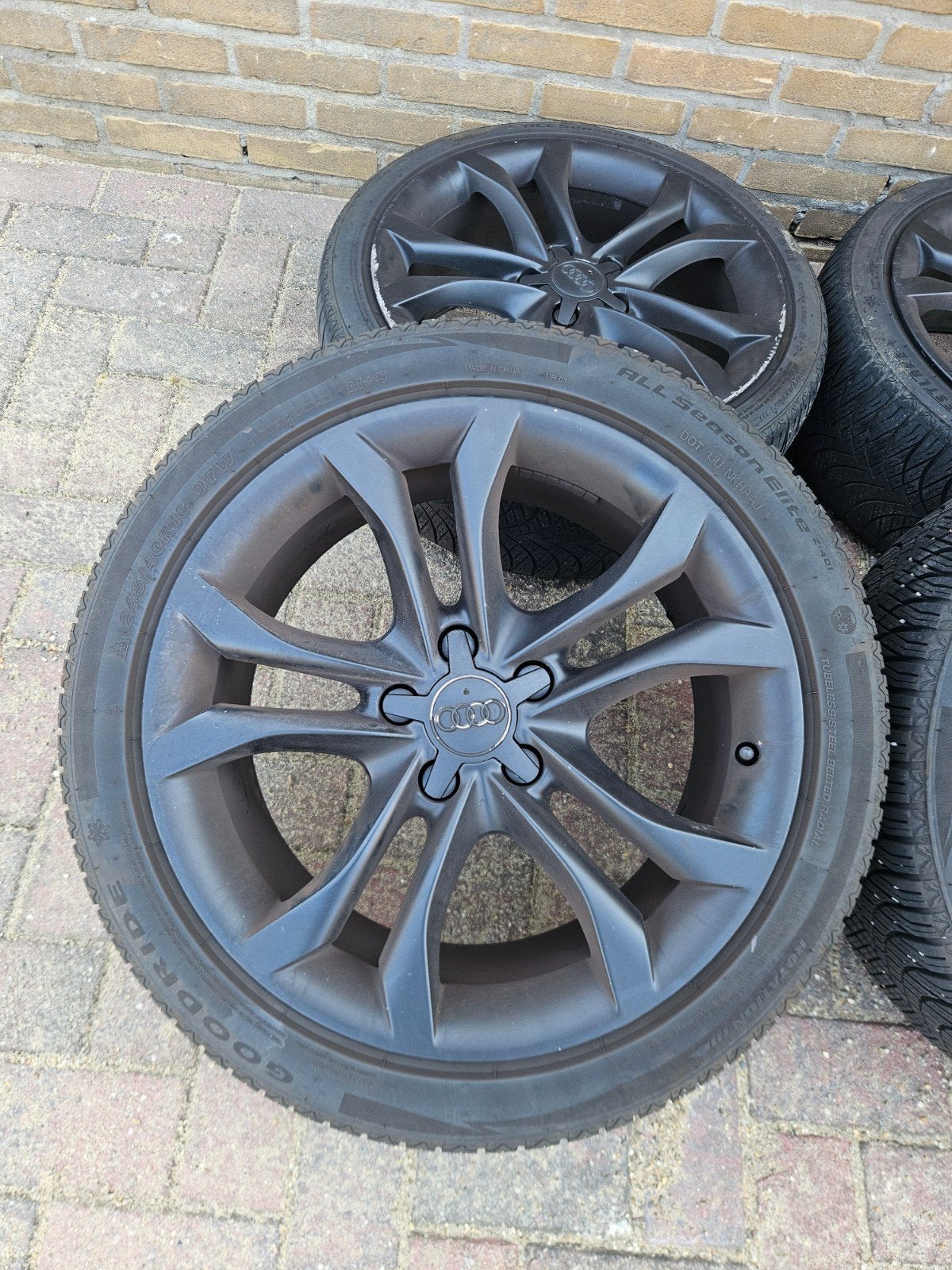 Audi S-line velgen 5x112 18inch Breedset Zwart, Auto-onderdelen, Banden en Velgen, 18 inch, Velg(en), Ophalen of Verzenden, All Season