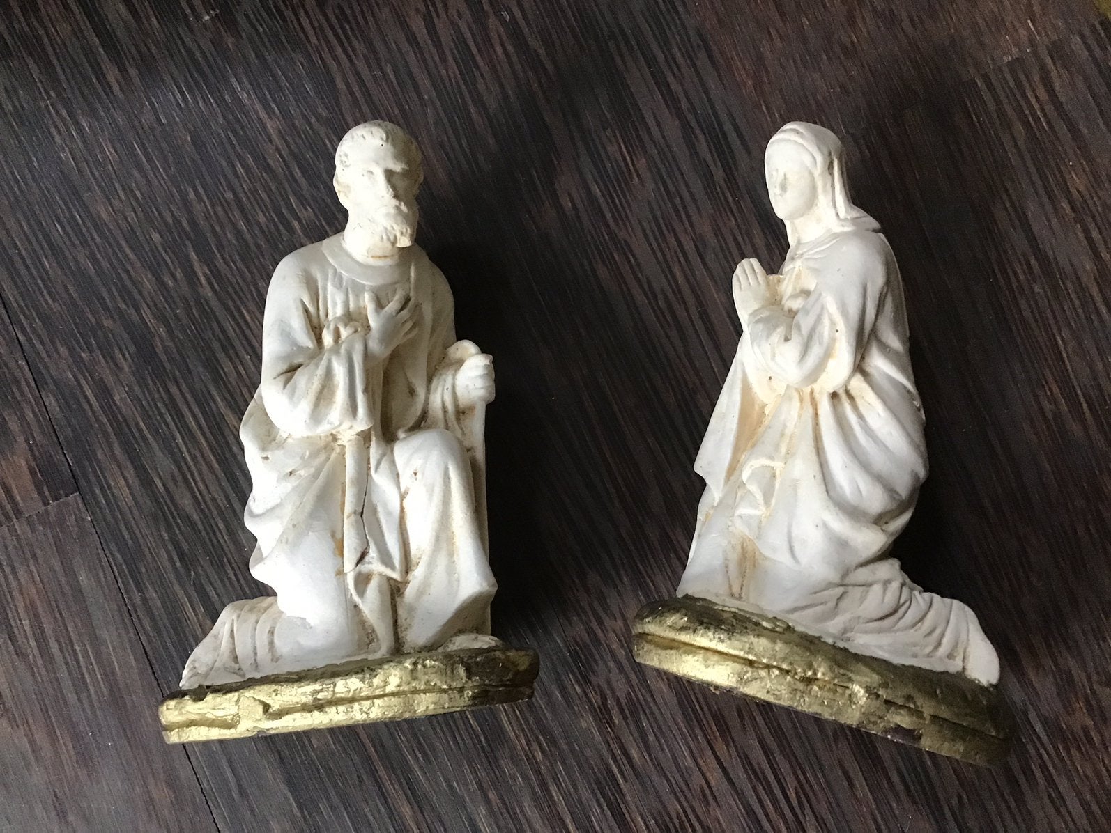 Jozef en Maria van aardewerk voor in de kerststal, Diversen, Kerst, Ophalen of Verzenden, Zo goed als nieuw