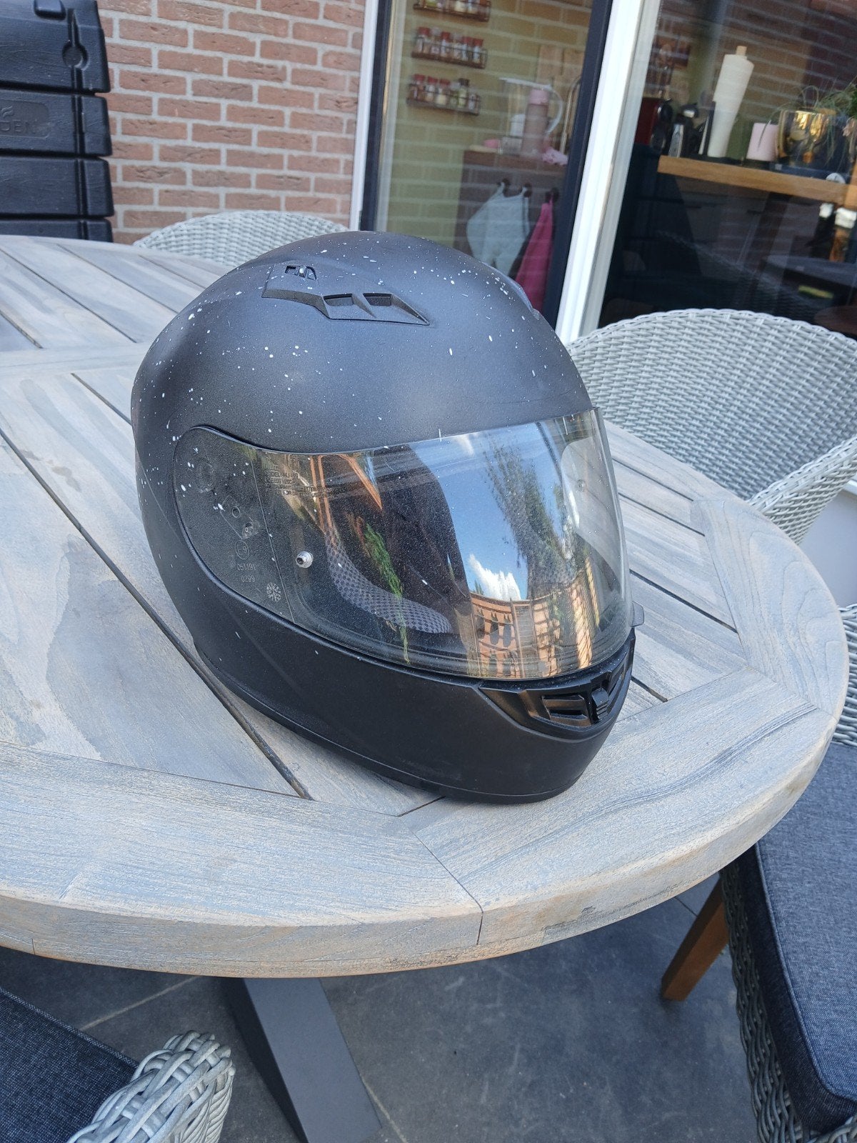 Zwarte Integraalhelm scooter - Maat L - Gebruikt, Overige merken, Heren, Ophalen of Verzenden, Integraalhelm