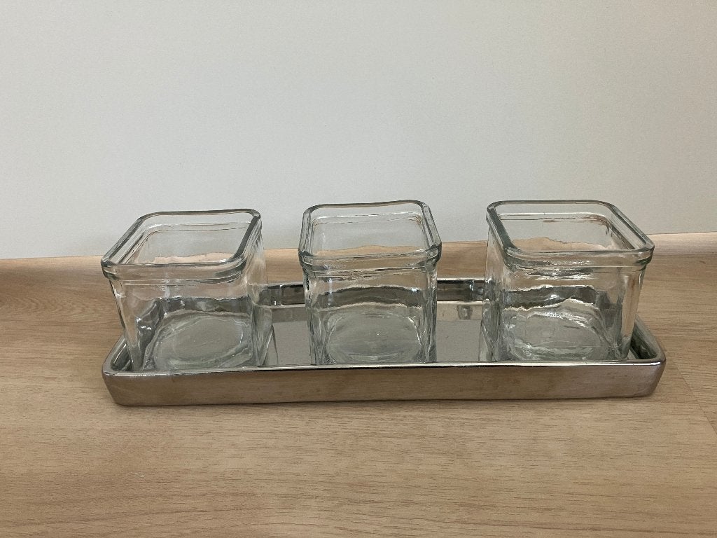 Waxine licht houder, Ophalen of Verzenden, Gebruikt, Glas, Waxinelichthouder
