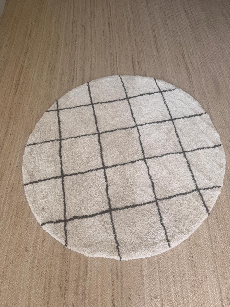 Nieuw Rond Berber Kleed - Diameter 120cm, 100 tot 150 cm, Rond, Nieuw, Ophalen of Verzenden