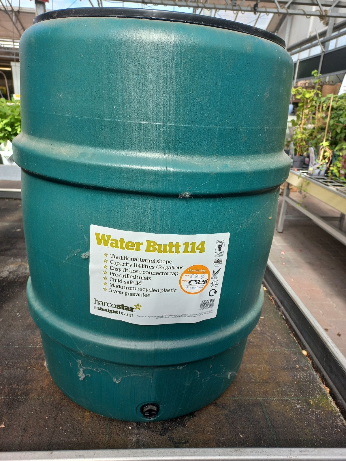 regenton water butt 114 ltr, 75 tot 150 liter, Ophalen, Nieuw, Kunststof