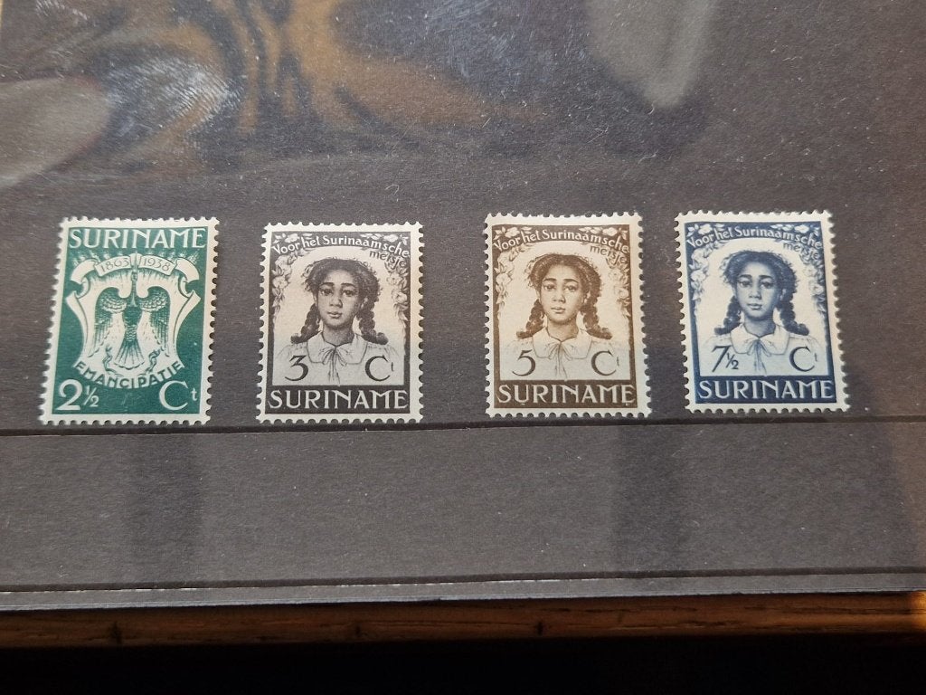 Suriname ongebruikt plakker nr 183 184 185 186, Ophalen of Verzenden, Postfris
