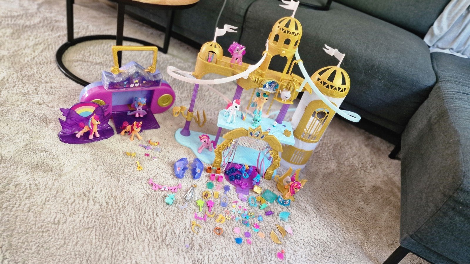 My Little Pony Kasteel & Musical Mane met veel accessoires, Kinderen en Baby's, Ophalen, Gebruikt, Meisje