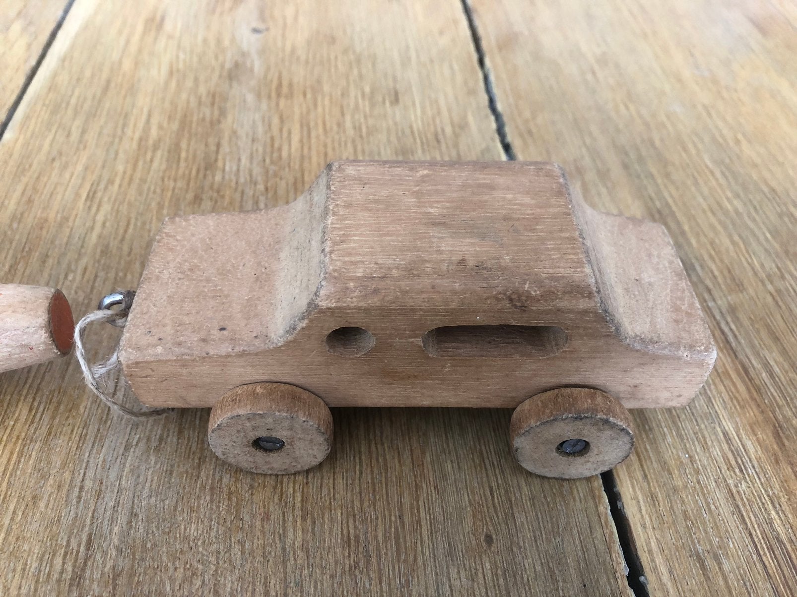 Houten antieke auto 14 cm, Ophalen of Verzenden