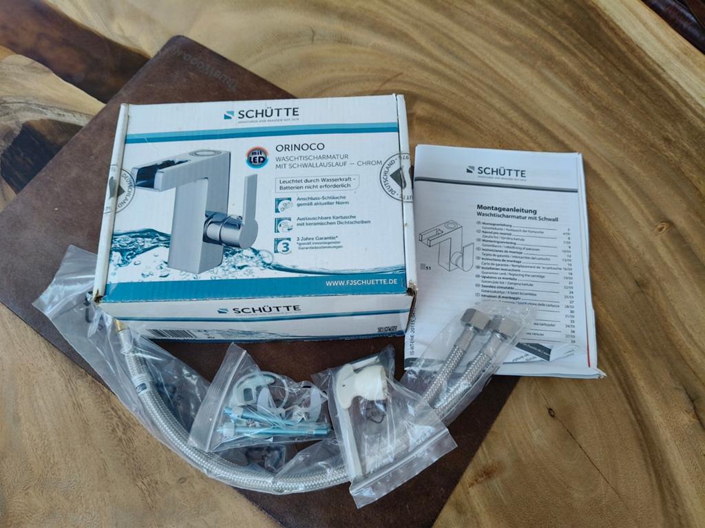 Schütte Orinoco Wastafelkraan met LED en Chroom, Ophalen of Verzenden