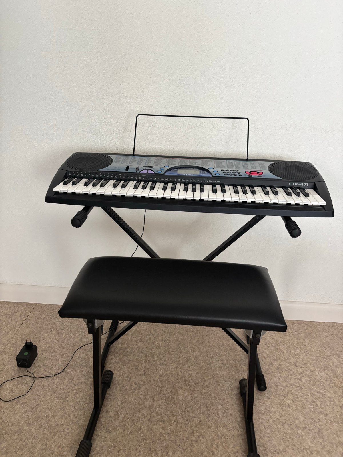 Casio CTK-471 Keyboard met standaard en krukje, Ophalen, Casio, Met standaard, 61 toetsen