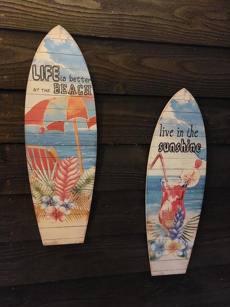 2 houten decoratie planken, Ophalen of Verzenden