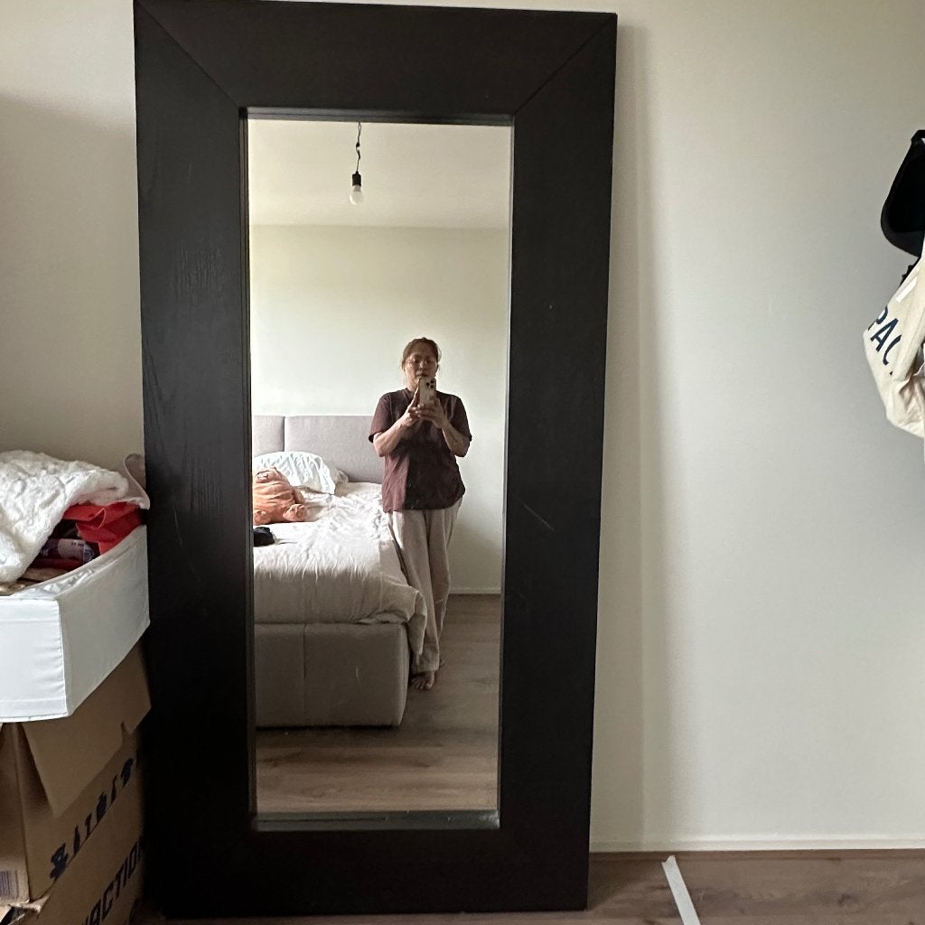 Spiegel, Huis en Inrichting, Woonaccessoires | Spiegels, Ophalen, Gebruikt, 75 tot 100 cm, 150 tot 200 cm