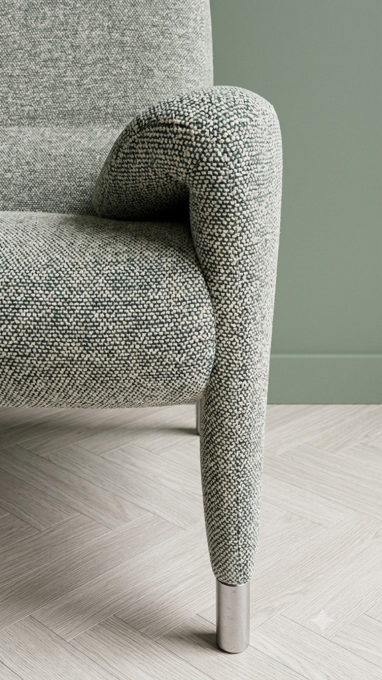 Leolux Felizia | 3 zits | Creme/groen bouclé | Opnieuw bekle, Leolux, Modern design refurbished Axl Enthoven Evidence Kvadrat Sahco