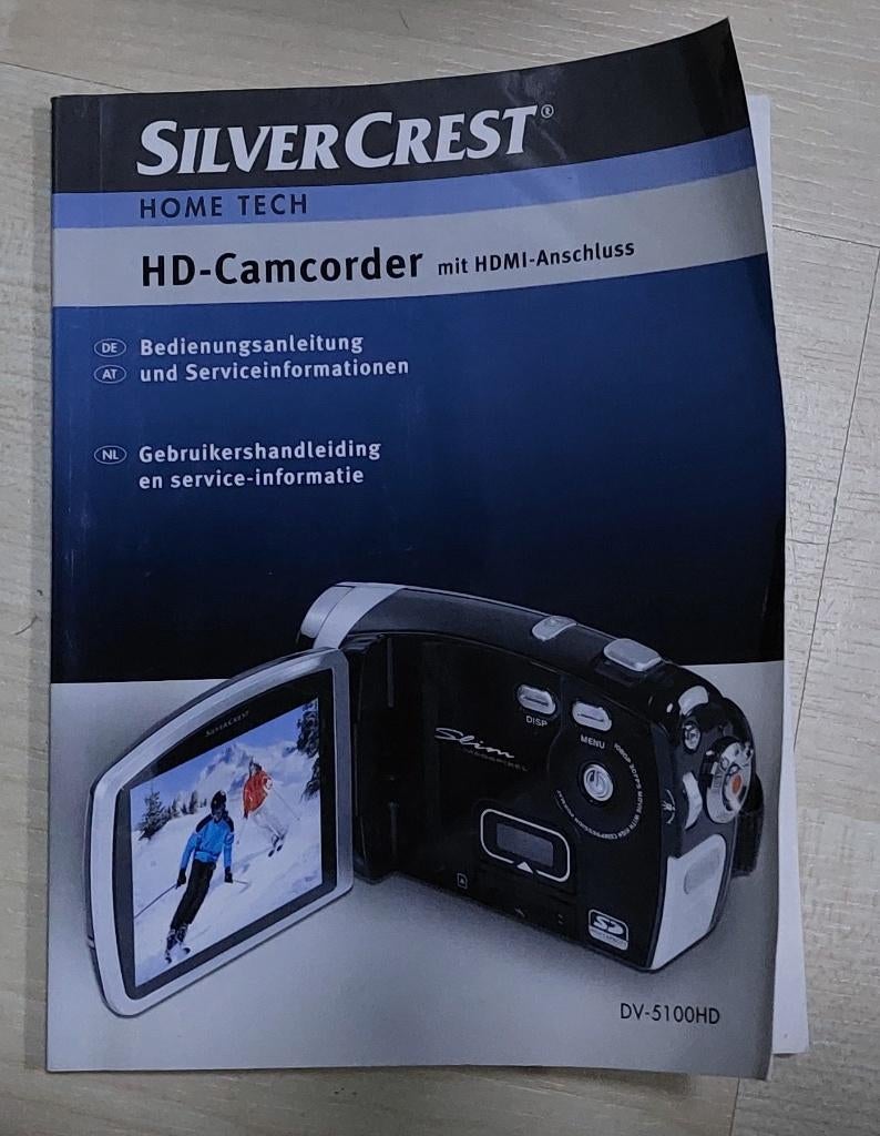 Silvercrest DV-5100HD camrecorder, Gebruikt, Minder dan 8x, Geheugenkaart, Camera
