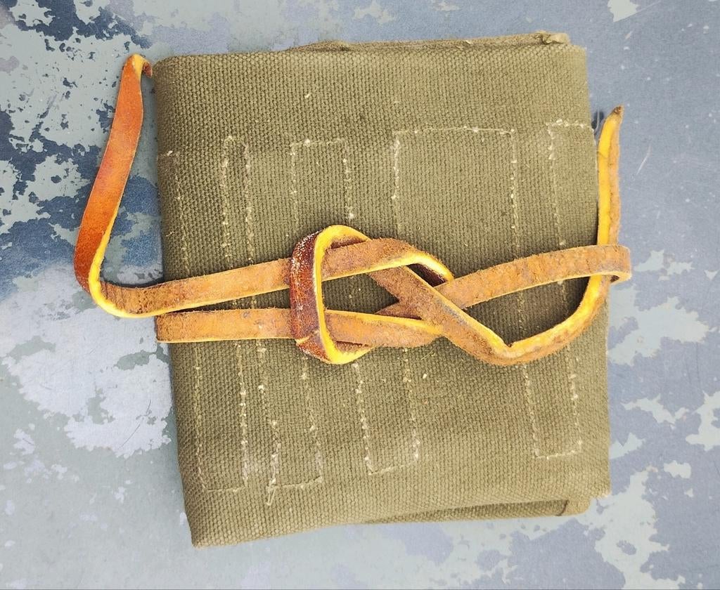 Vintage militaire gereedschapsrol van canvas, Ophalen of Verzenden