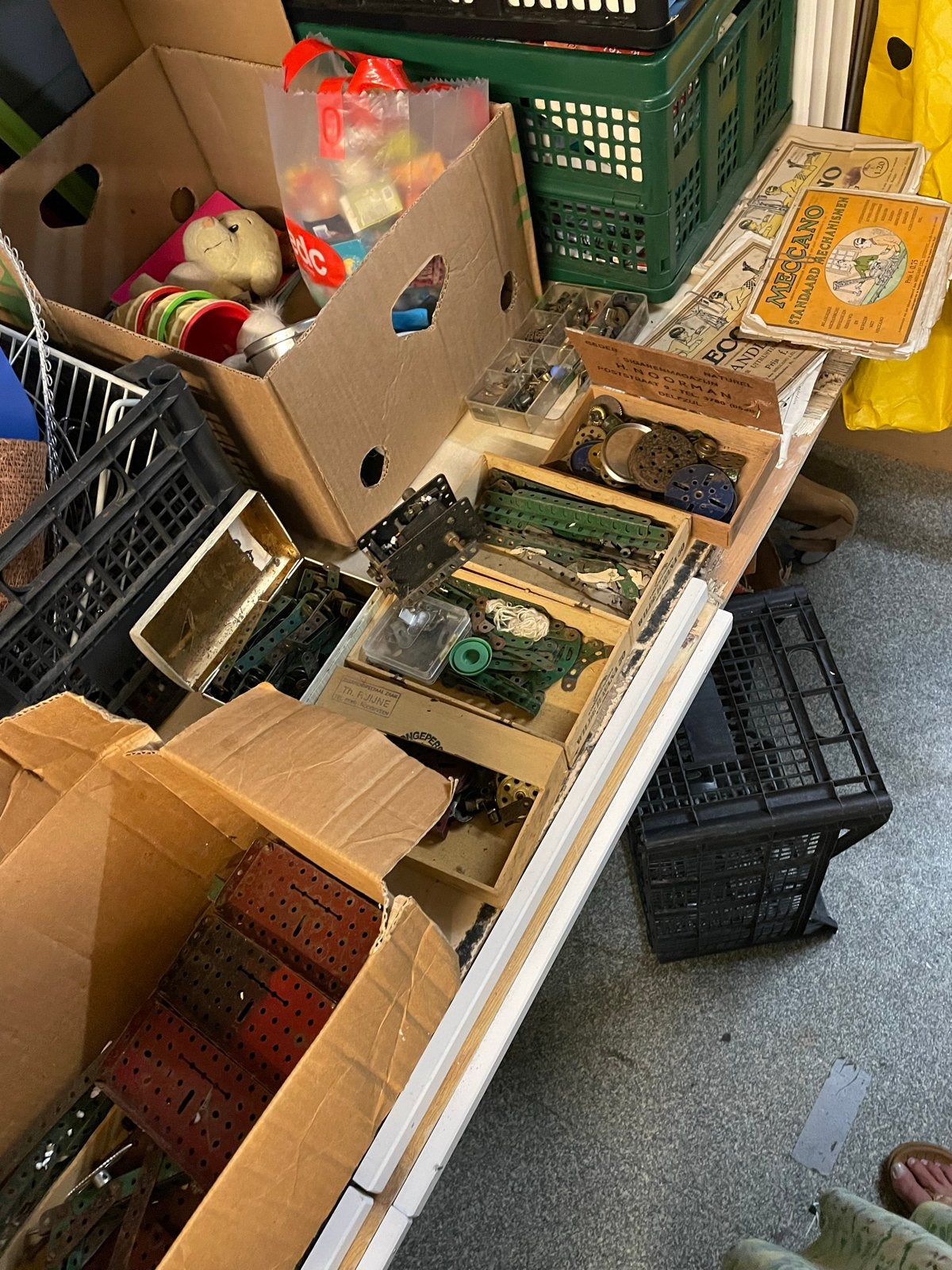Grote set antieke Meccano met 3 boekjes, Ophalen of Verzenden, Gebruikt, Overige merken