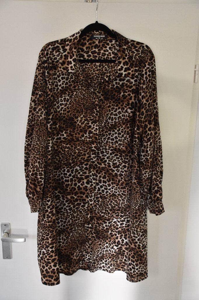 leuke nieuwe lange blouse maat 50 tijgerprint Fashion Union, Meerkleurig, Maat 46/48 (XL) of groter, Nieuw, Ophalen of Verzenden