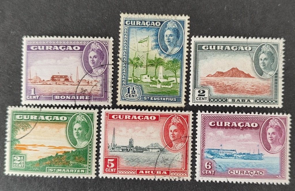 Curaçao nvph 158 - 163, Verzenden, Gestempeld