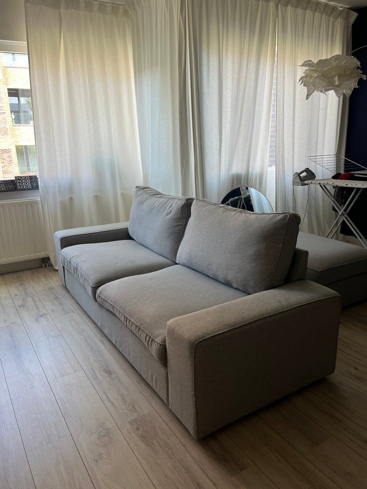 IKEA kivik bank gratis met hocker, Huis en Inrichting, Ophalen, Zo goed als nieuw, 75 tot 100 cm, 200 tot 250 cm