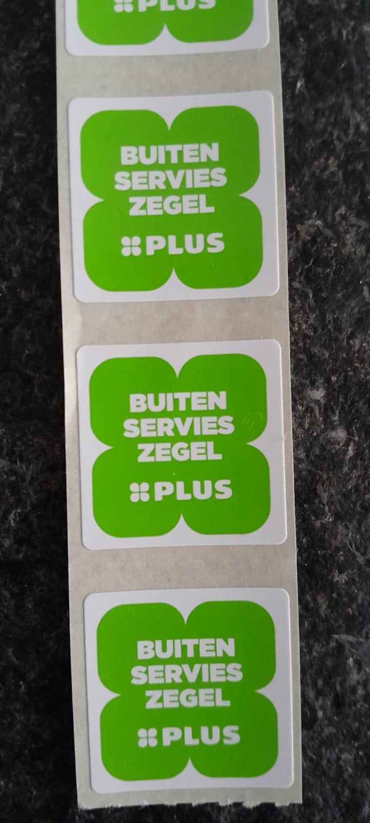 4 plus buiten servies zegels, Plus, Ophalen of Verzenden