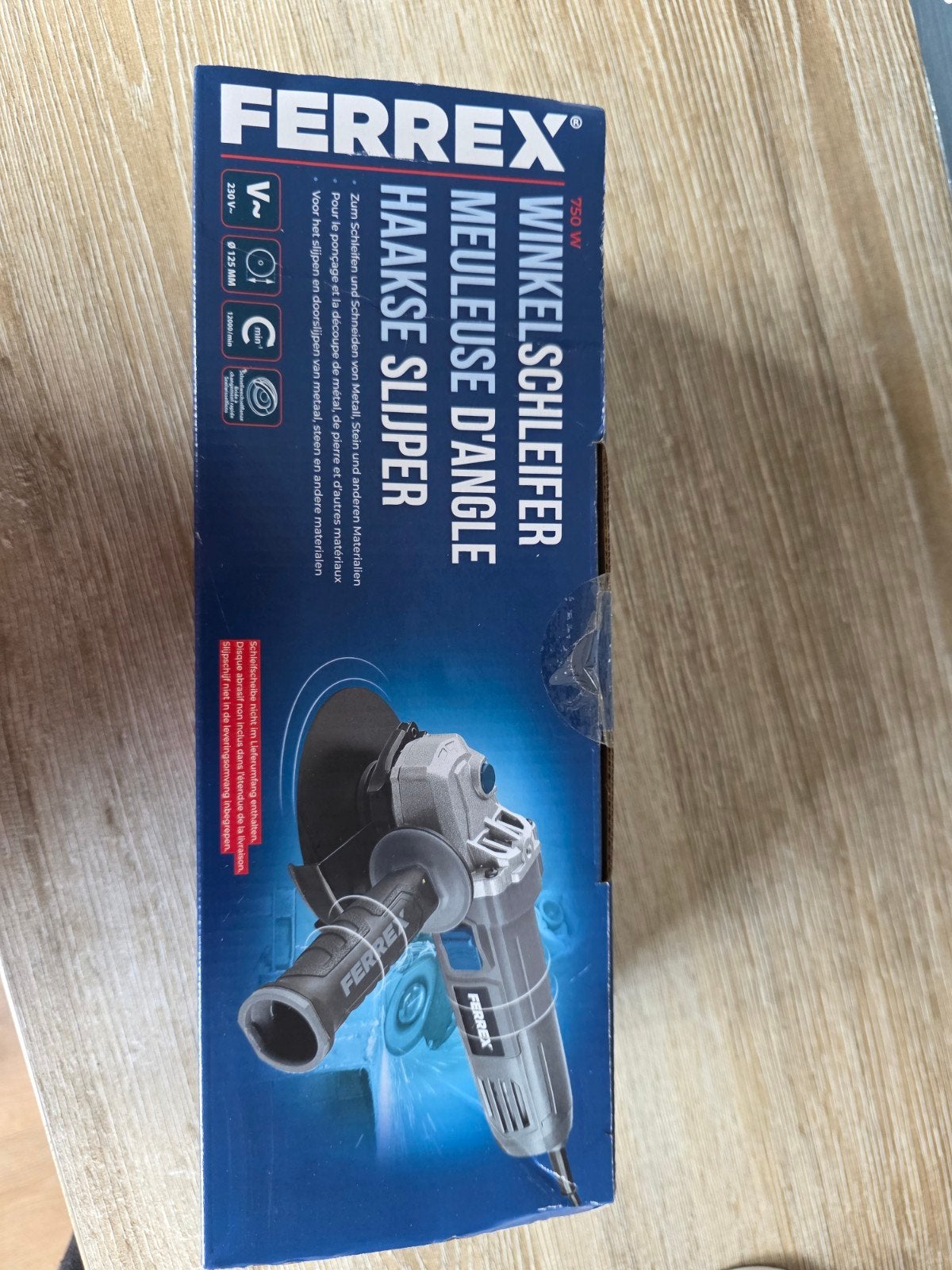 Ferrex Haakse Slijper 750W - Nieuw in doos, Ophalen of Verzenden, Nieuw, Haakse slijper, Overige merken