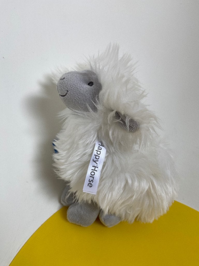 K2032 happy horse schaap schaapje wit draadjesstof, Kinderen en Baby's, Speelgoed | Knuffels en Pluche, Ophalen of Verzenden, Zo goed als nieuw