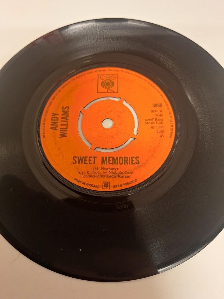 Andy Williams - Sweet Memories, 1968., Verzenden, Overige formaten