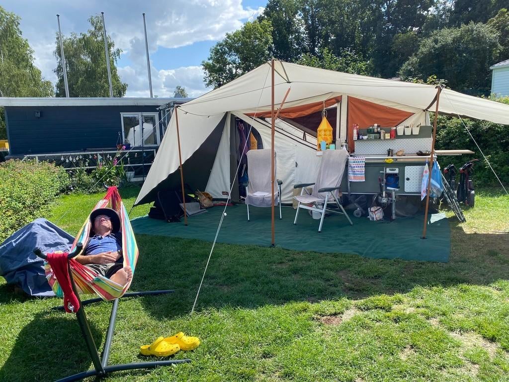 Holtkamper Cocoon M met James Cook keuken en trailerhitch, Ophalen, Meerkleurig, Aanwezig, Holtkamper