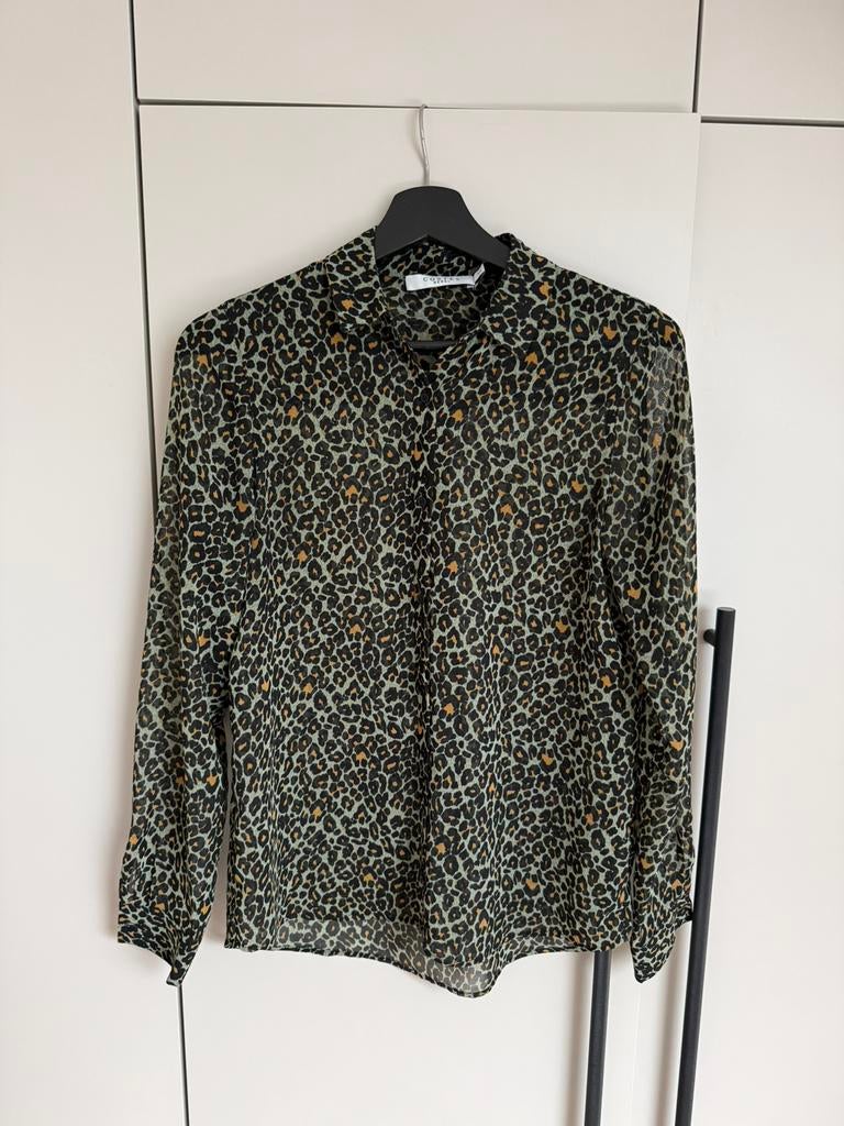 Groene panterprint blouse, Ophalen of Verzenden, Zo goed als nieuw, Groen