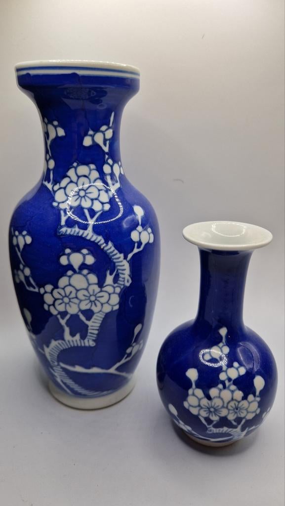 Oosterse vazen set, blauw wit, Antiek en Kunst, Ophalen of Verzenden