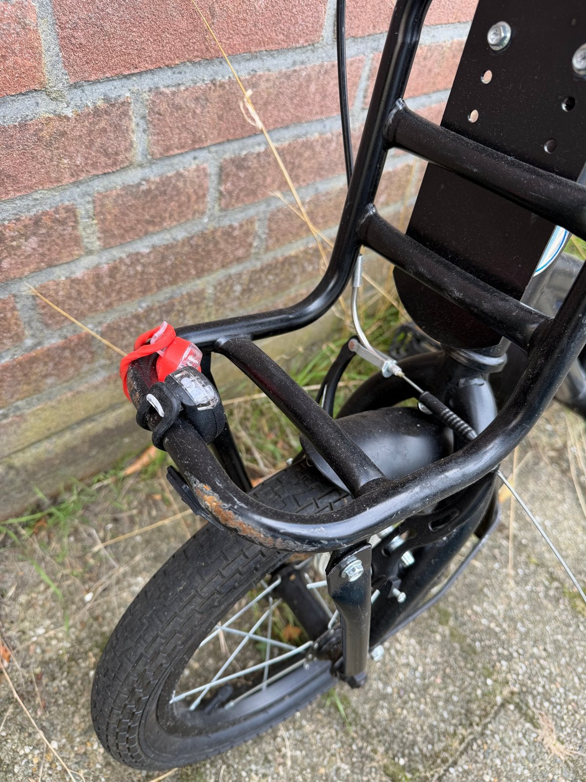 Gebruikte kinderfiets 14 inch met bagagedrager, Ophalen, Gebruikt, Terugtraprem, Minder dan 16 inch