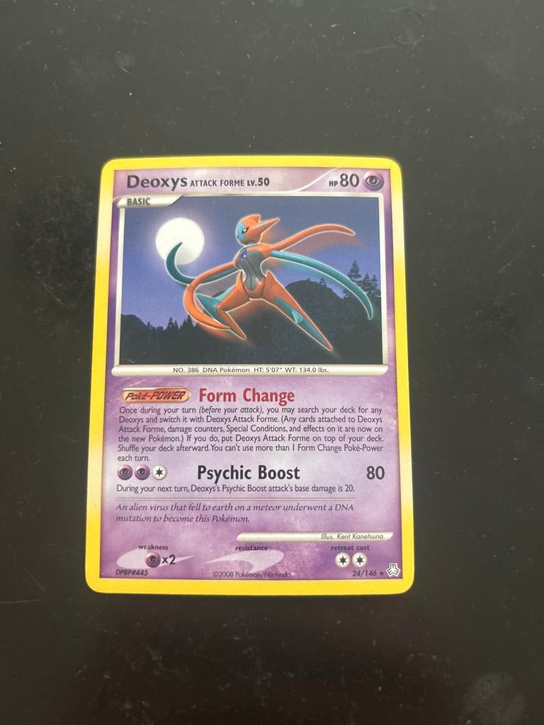 Pokémon Kaart Deoxys Attack Forme LV.50 DPBP#445 - 24/146, Ophalen of Verzenden, Zo goed als nieuw, Losse kaart