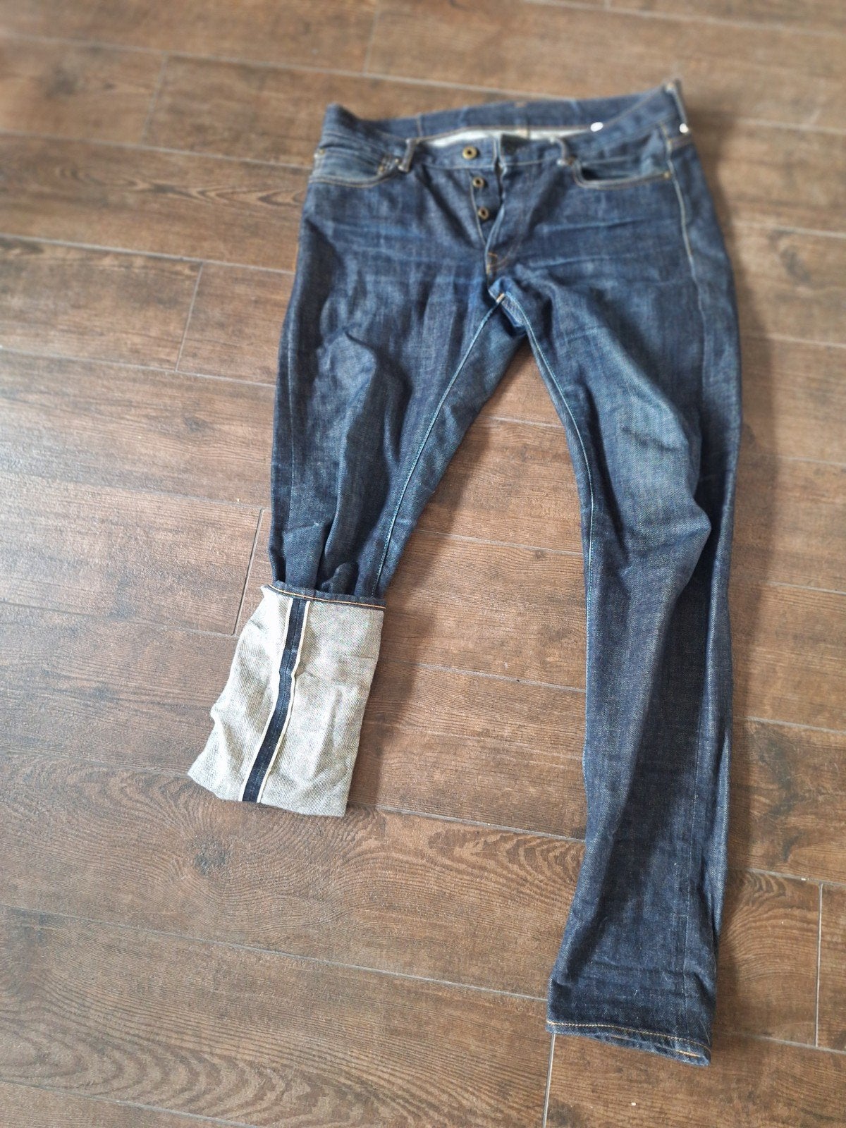 Japan Blue Jeans Selvedge Denim - Maat W33, Blauw, W33 - W34 (confectie 48/50), Gedragen, Japan Blue Jeans