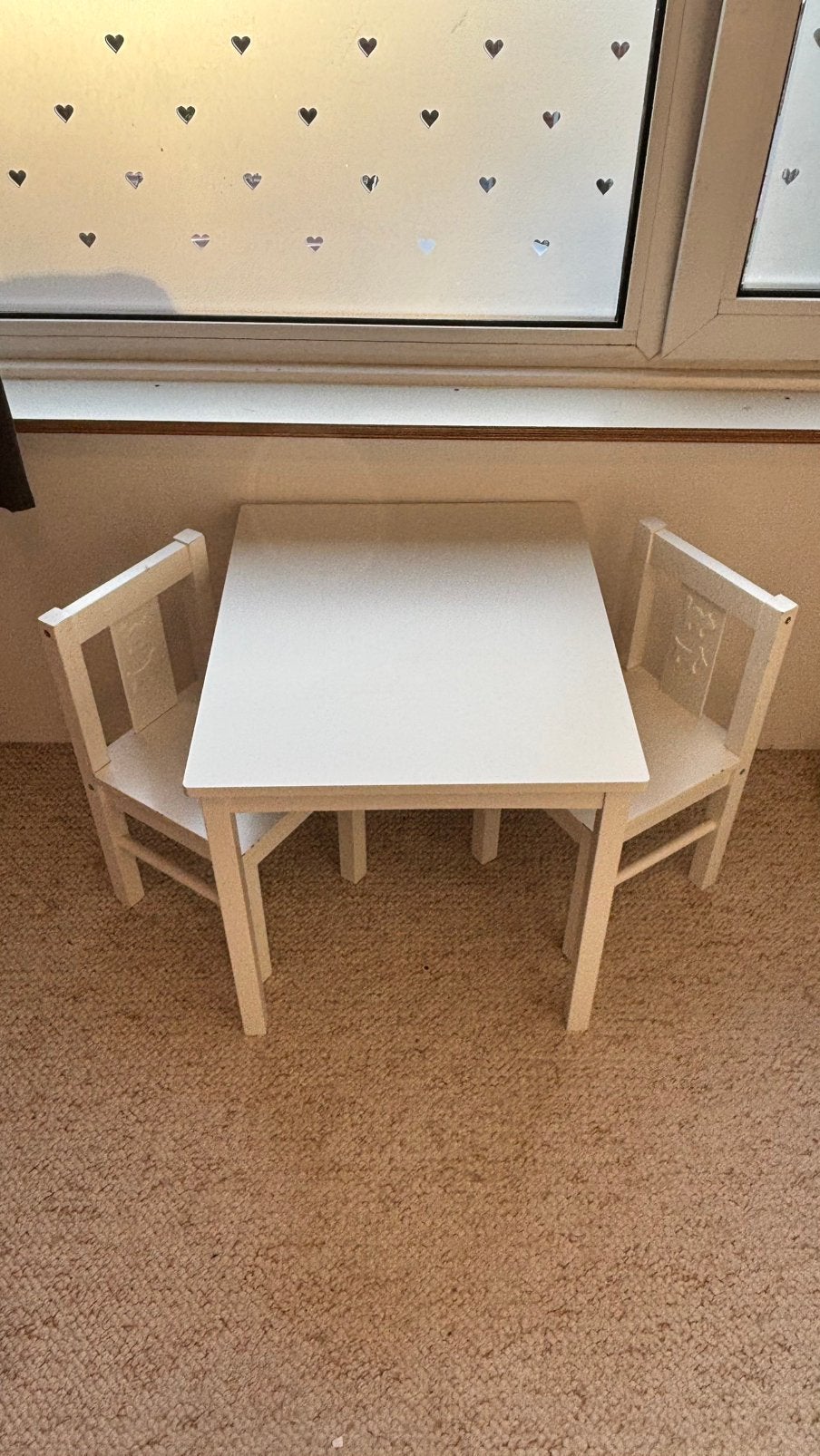 Kindertafel met 2 stoelen ikea kritter, Ophalen, Zo goed als nieuw, Tafel(s) en Stoel(en)