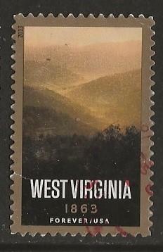 USA 347, West Virginia voor Asmae, Verzenden, Gestempeld, Noord-Amerika