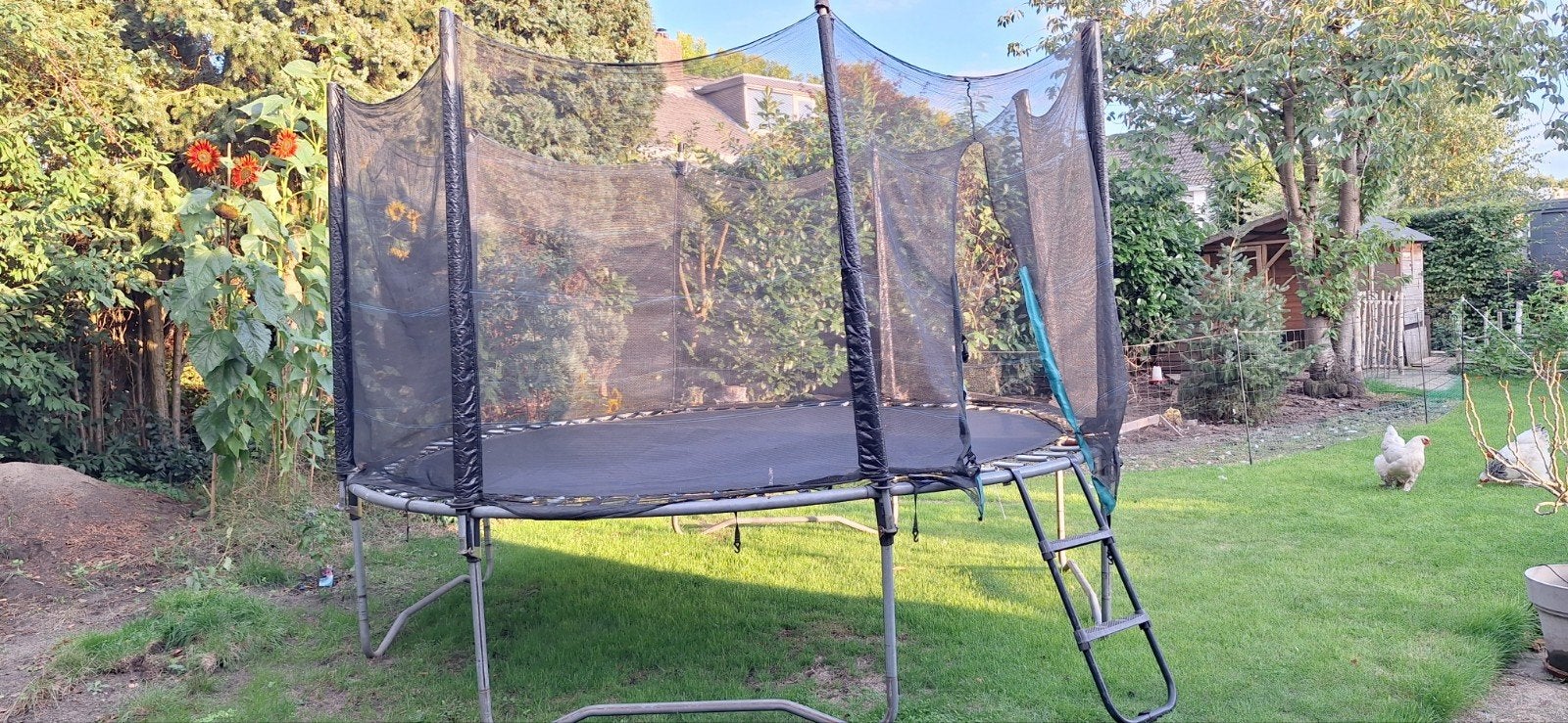 Ronde trampoline 3,6 meter met veiligheidsnet, Ophalen, Gebruikt