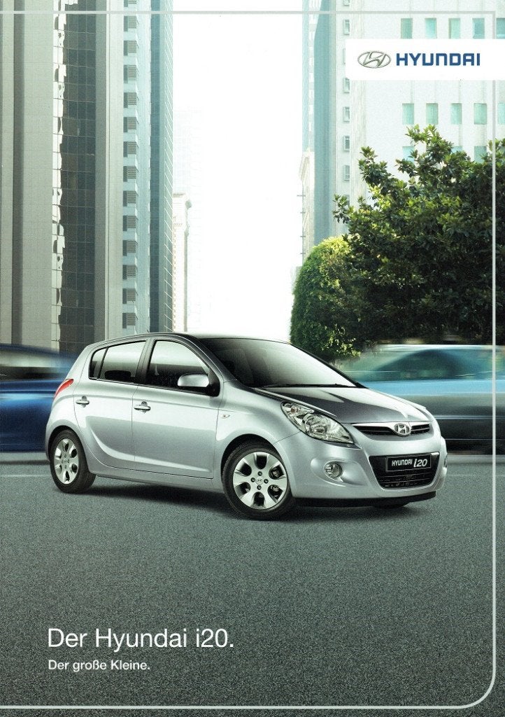 Folder Hyundai i20 (Duitse uitgave - 2011), Verzenden, Zo goed als nieuw, Overige merken