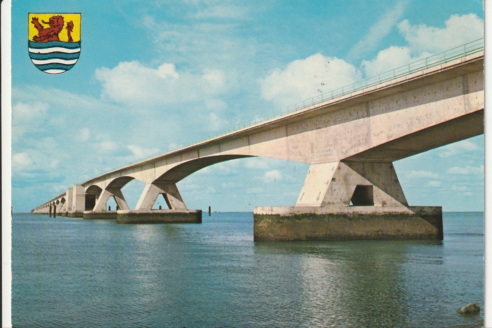 OOSTERSCHELDE ZEELANDBRUG 5 KM. LANGSTE VAN EUROPA BOEI BOOT, Ophalen of Verzenden, 1960 tot 1980, Gelopen, Zeeland