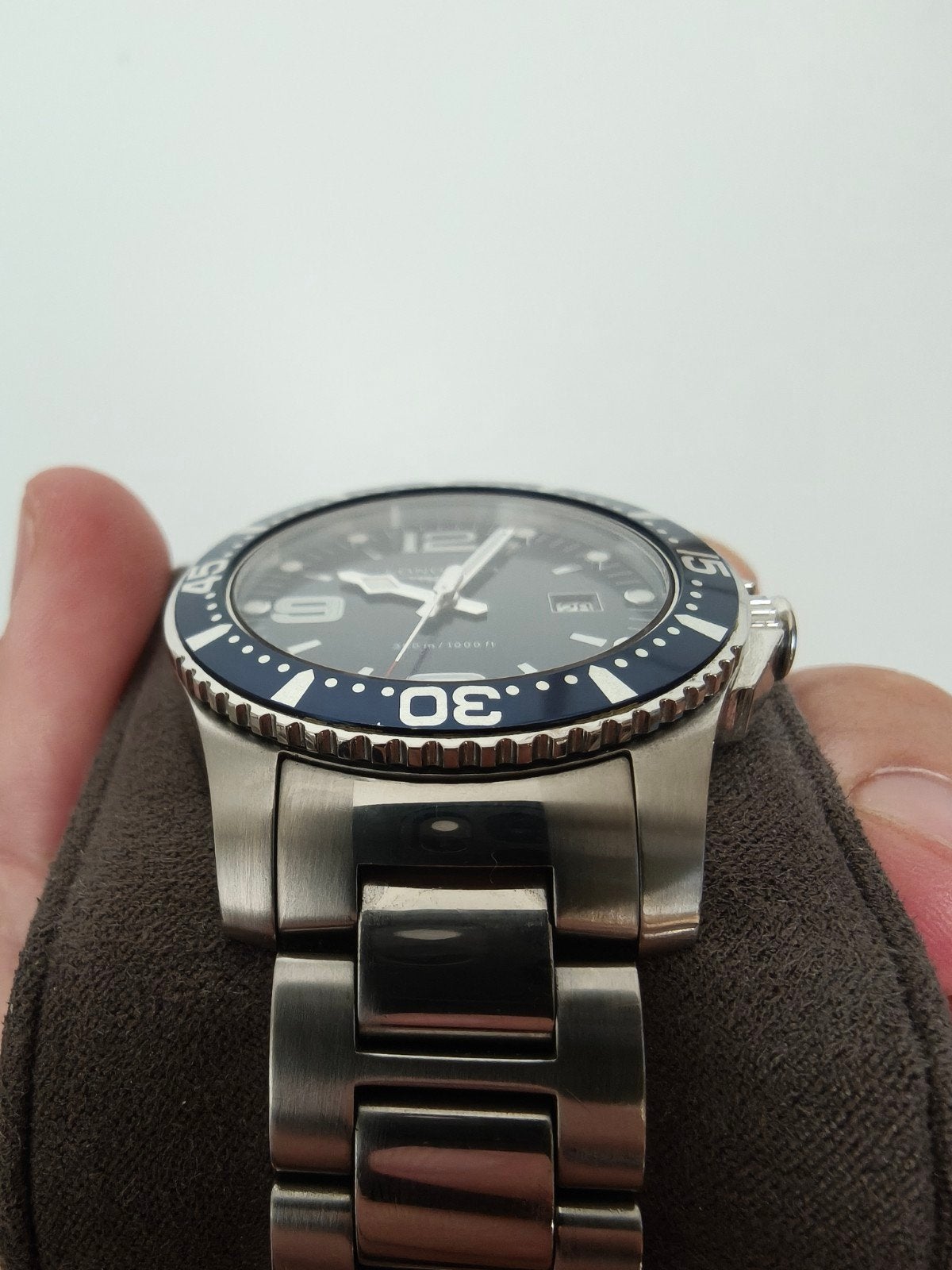 Longines Hydroconquest 39 Quartz + extra bezel en waterdicht, Overige merken, Staal, Staal, Verzenden