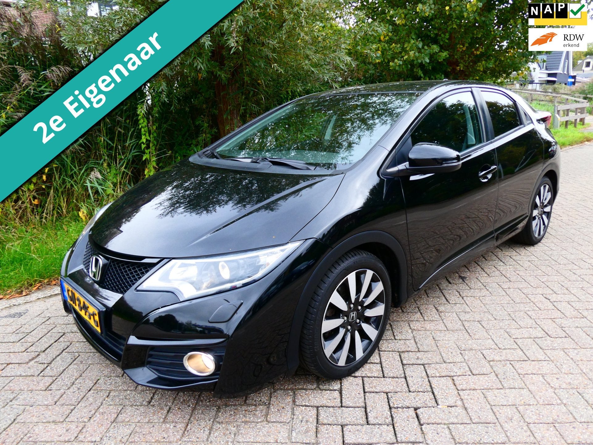 Honda Civic 1.4 Elegance 100pk 5-deurs 2e eig. Clima Cruise, Auto's, Voorwielaandrijving, Stof, Gebruikt, Euro 6