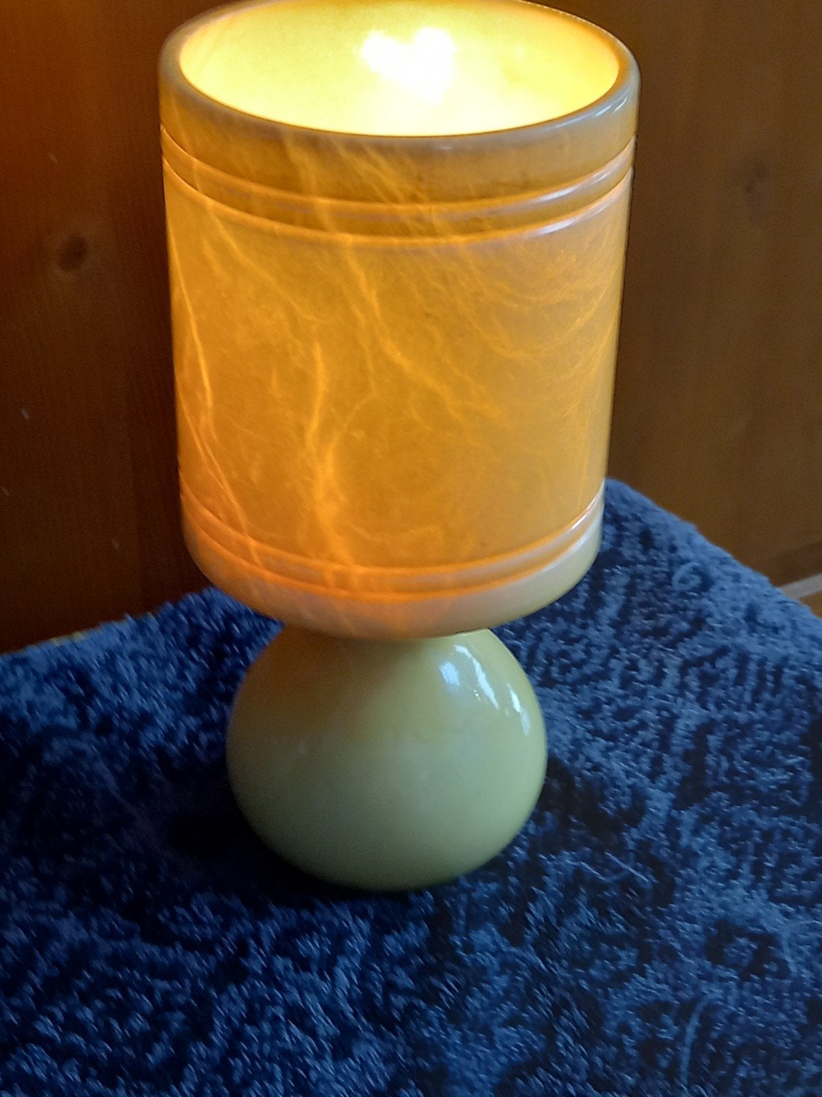 Vintage midcentury jaren '60 albasten tafellampje., Huis en Inrichting, Lampen | Tafellampen, Gebruikt, Overige merken, Vintage