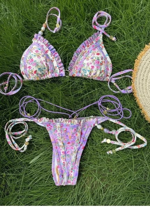 Sexy driehoekige bikini - String bikini met touwtjes, Ophalen of Verzenden, Nieuw, Bikini