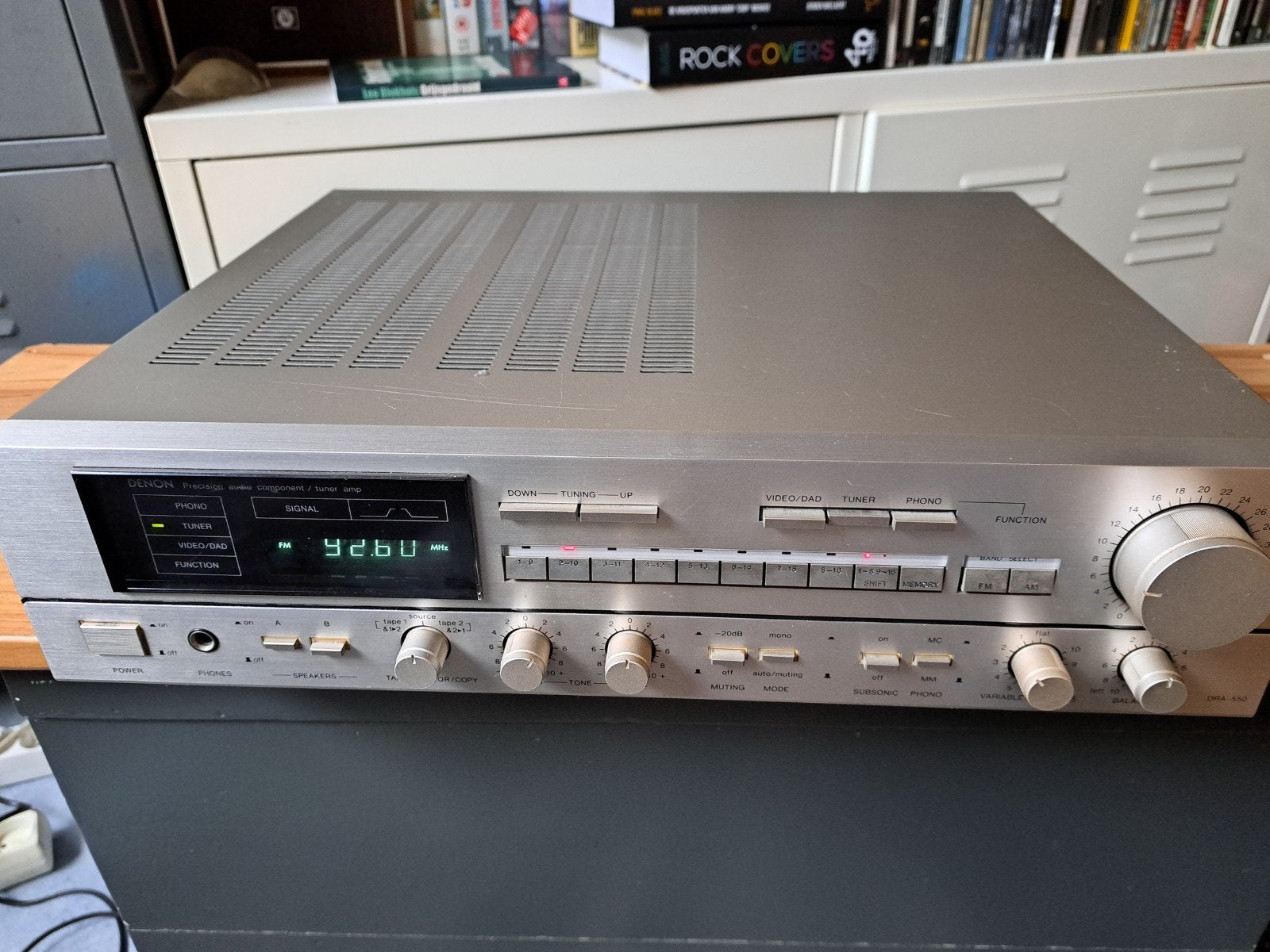 Denon dra-550 Stereo Receiver Radio Tuner Versterker 50 Watt, Gebruikt, Denon, Ophalen of Verzenden, 60 tot 120 watt