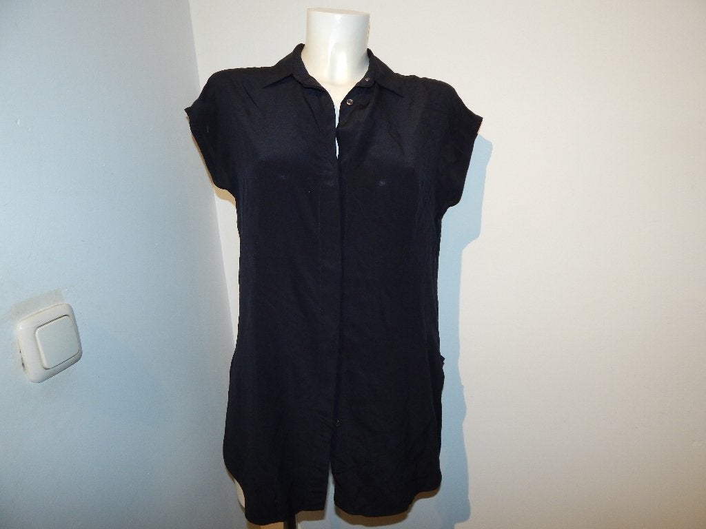 MM6 Maison Martin Margiela zijde tunica rits op de rug 36/38, MM6, Zwart, Ophalen of Verzenden, Zo goed als nieuw