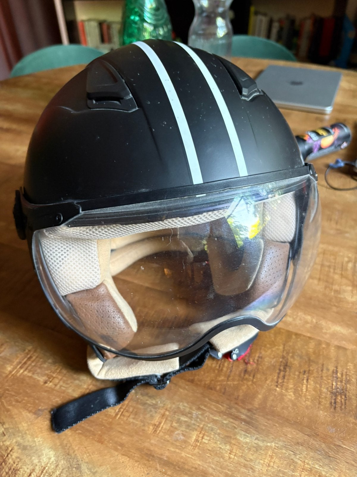 Vito Moda scooterhelm zwart brui, Ophalen of Verzenden, Zo goed als nieuw