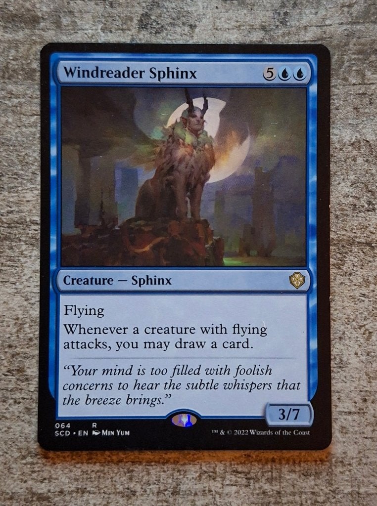 Windreader Sphinx - Magic the Gathering, Verzenden, Gebruikt, Losse kaart