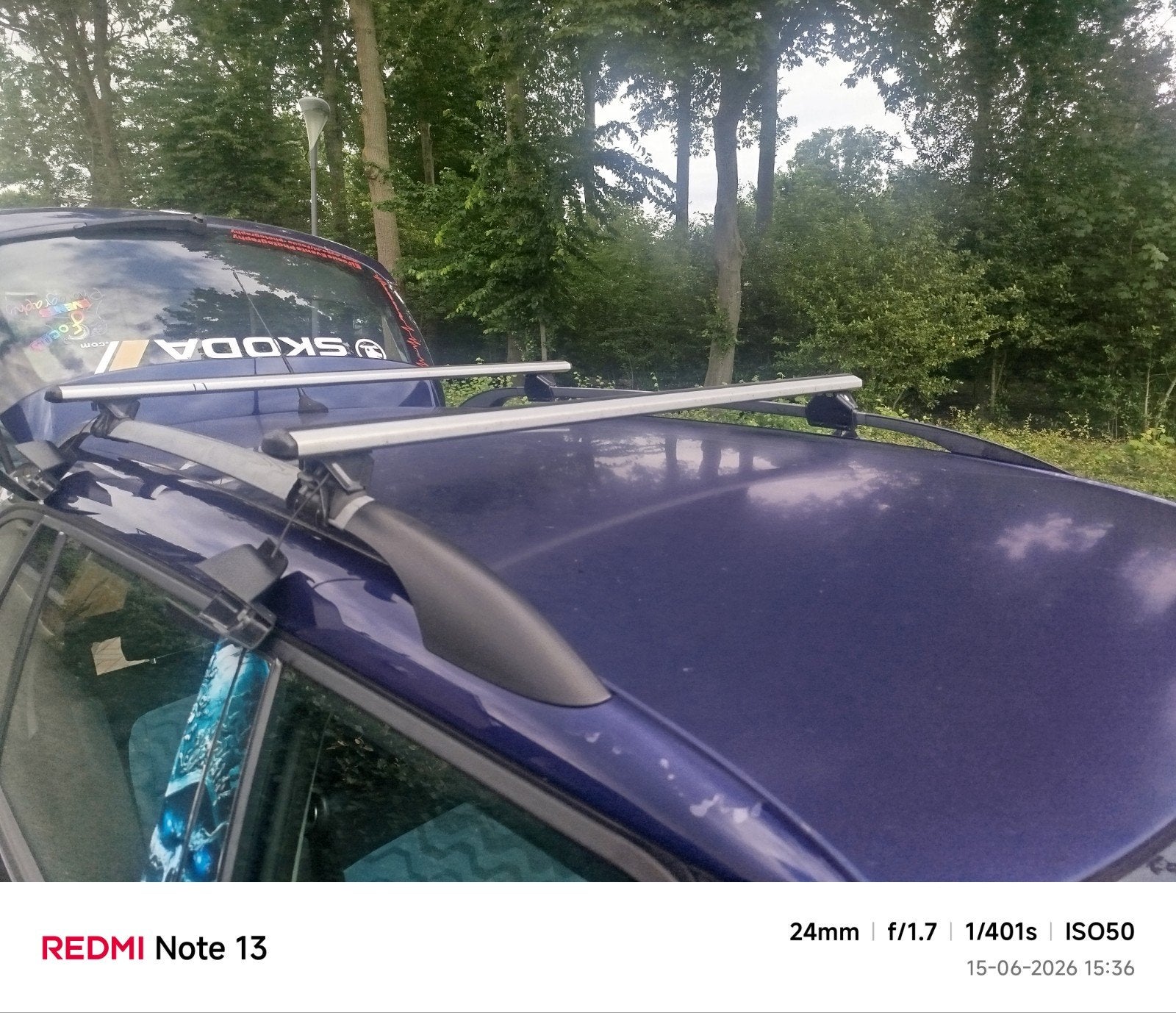 Originele dakdragers Skoda Fabia Combi 2009, Auto diversen, Ophalen, Gebruikt